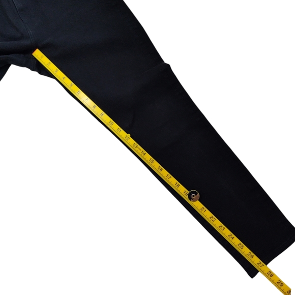 Uniqlo Black High Rise Jeans Stretch Denim Size 29x27 Slim Leg - Picture 6 of 8